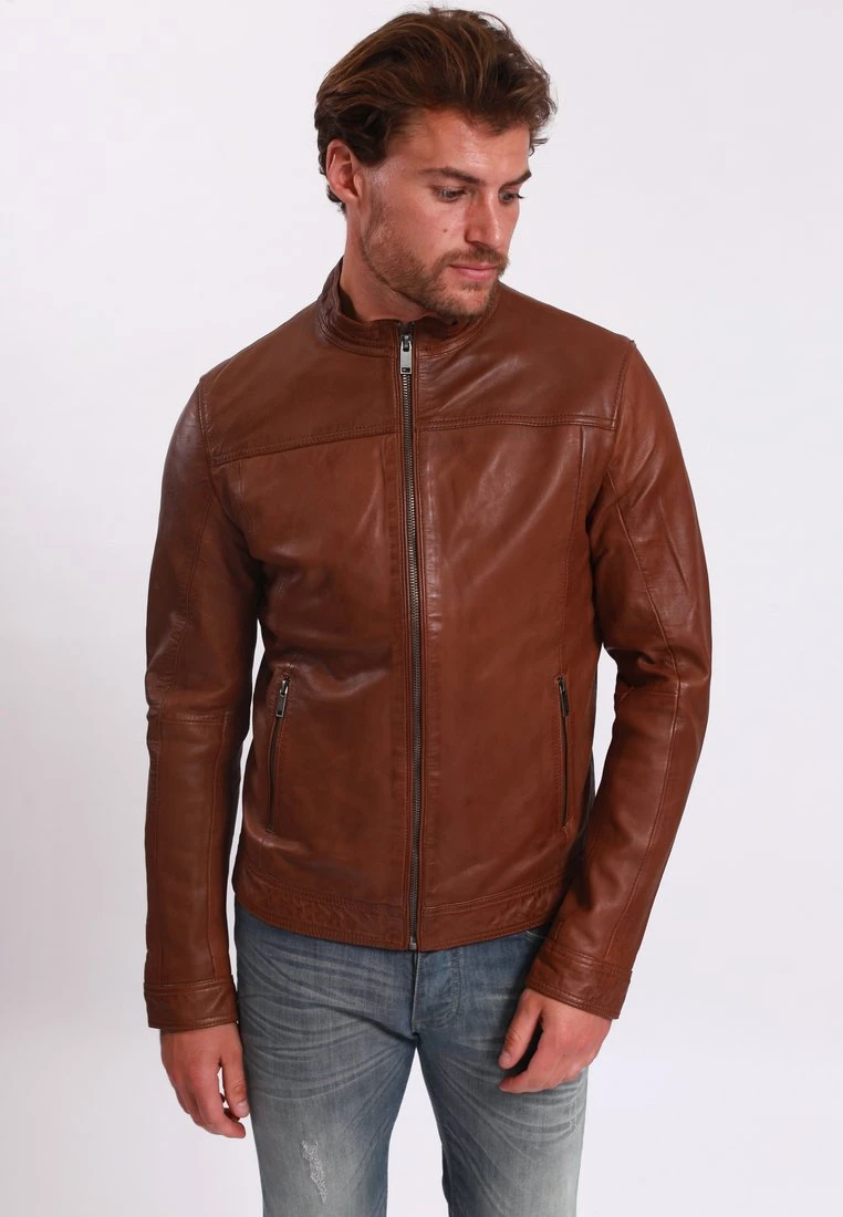 Lee Cooper Leren Jas - Cognac 3 Lee Cooper Leren Jas - Cognac