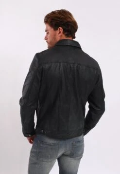 Lee Cooper Leren Jas - Vintage Black -Lee Cooper 5d6b95a8722440f38288cad6626d44f5