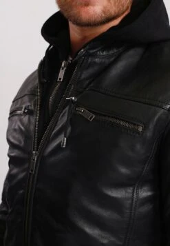 Lee Cooper Bernez - Leren Jas - Black -Lee Cooper 7fb1254118bd40528afafde54057cab7