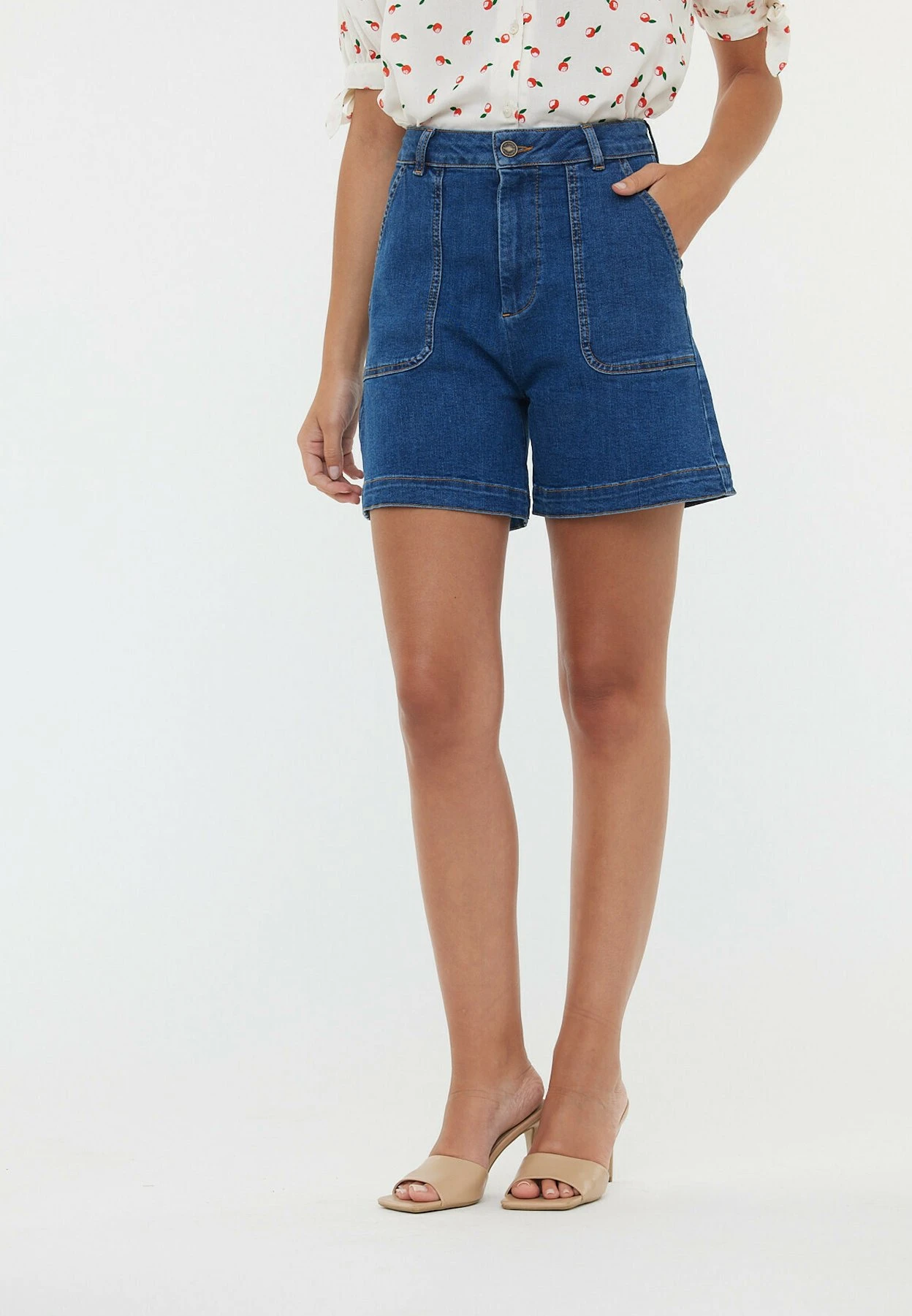 Lee Cooper Noke - Jeansshort - Medium Blue Stoned 3 Lee Cooper Noke - Jeansshort - Medium Blue Stoned