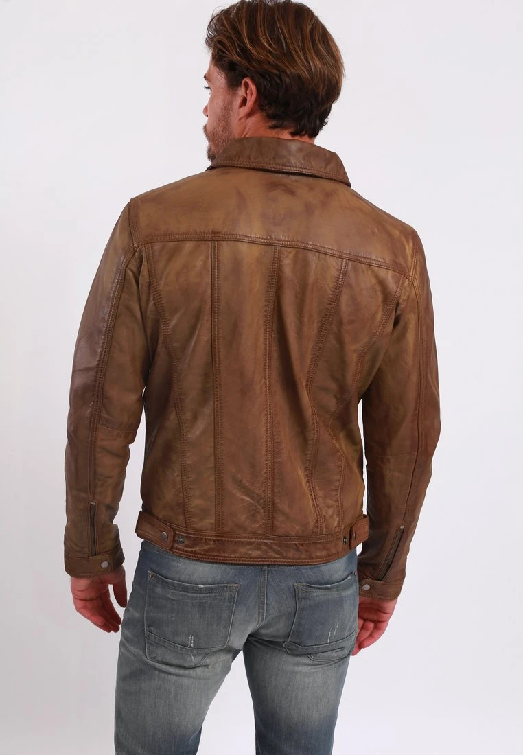 Lee Cooper Leren Jas - Vintage Cognac 5 Lee Cooper Leren Jas - Vintage Cognac - Afbeelding 3