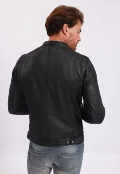 Lee Cooper Bertin - Leren Jas - Vintage Black -Lee Cooper 96c25f3ed91f4b9ab18858e8bbe1fbbc