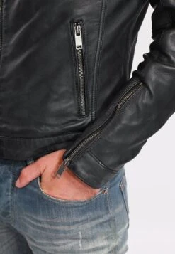 Lee Cooper Bertin - Leren Jas - Vintage Black -Lee Cooper b0b9ebacee1a41d3bc135eae229ef0c0