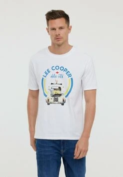 Lee Cooper Afiat Mc - T-Shirt Print - Optic White